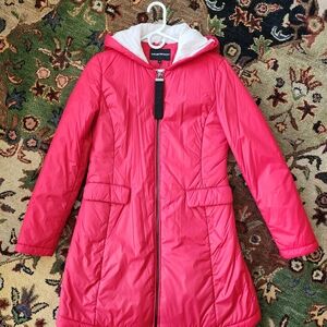 Emporio Armani Bold Pink Hooded Puffer Coat